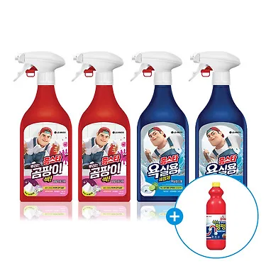 홈스타 세정제 500ml 4개 (곰팡이제거용 2개+욕실용 2개)+막힌곳을 부탁해 펑펑 1L 증정 외