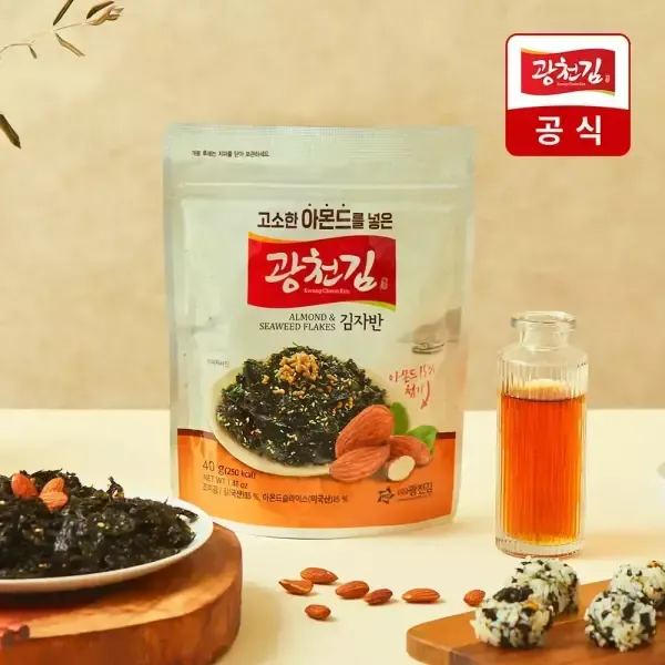 [11번가] [광천김] 꼬소한 아몬드가 들어간 김자반 40g x 7봉