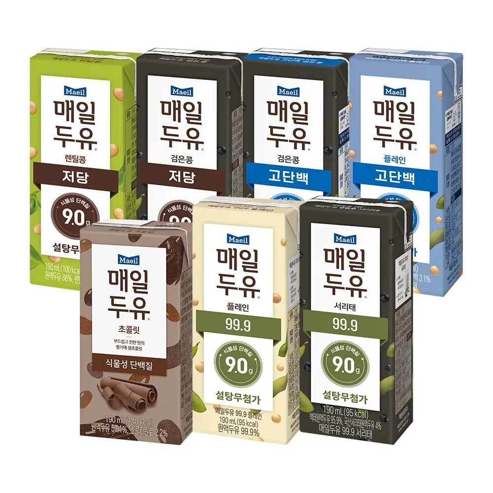 [매일]매일두유 7종 99.9/서리태/고단백/고단백검은콩 外 48팩 골라담기