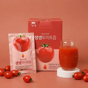 (79시간한정) 진한 토마토즙 10팩 충주 방울토마토 100%