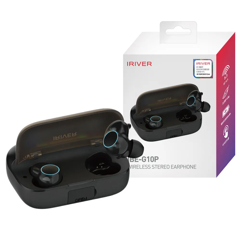 아이리버 IBE-G10P 블랙 2500mAh 보조배터리겸용 블루투스 이어폰