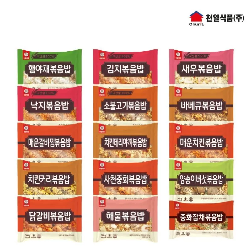 [천일식품][APP전용] 천일식품 볶음밥 300g 5+5봉 외 햄야채/새우/김치/낙지 등 골라담기