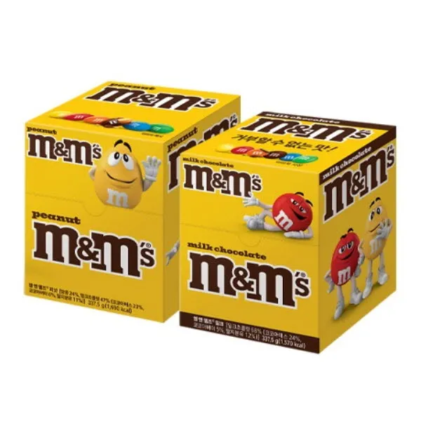 엠앤엠즈 픽앤믹스 337.5g 1+1 (밀크+피넛)+카라비너 증정