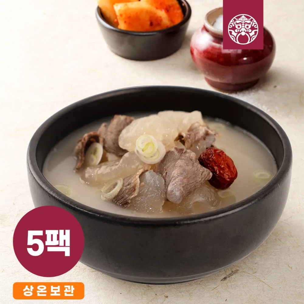 [한촌설렁탕] 설렁탕집 소고기 도가니탕 500g X 5팩 (간편상온) 실온 즉석국 보양식 스지