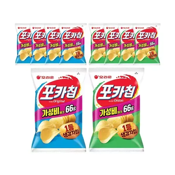 [11번가] 오리온 포카칩 오리지널 66g, 5개 + 어니언 66g, 5개