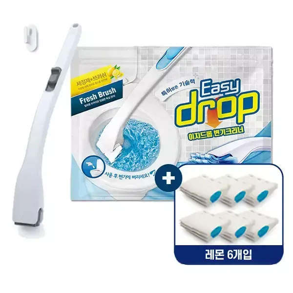 [11번가] [6월 25일 단 하루!]이지드롭 변기크리너 핸들1개+리필 1팩(12개입)+레몬6개입