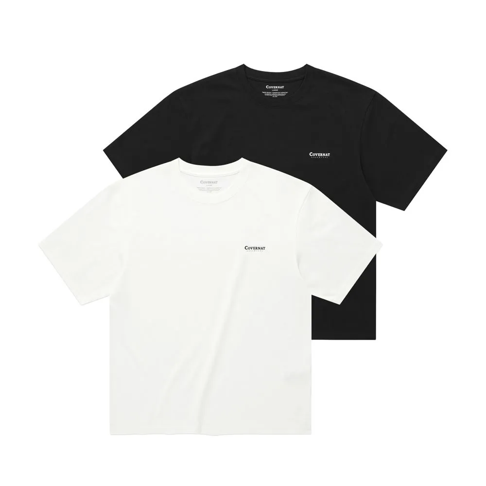 [커버낫]쿨 코튼 2-PACK 티셔츠 블랙