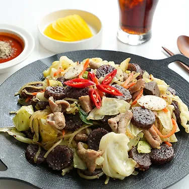 [미림통통] 신림동 맛집 백순대/양념순대 2인분 순대볶음