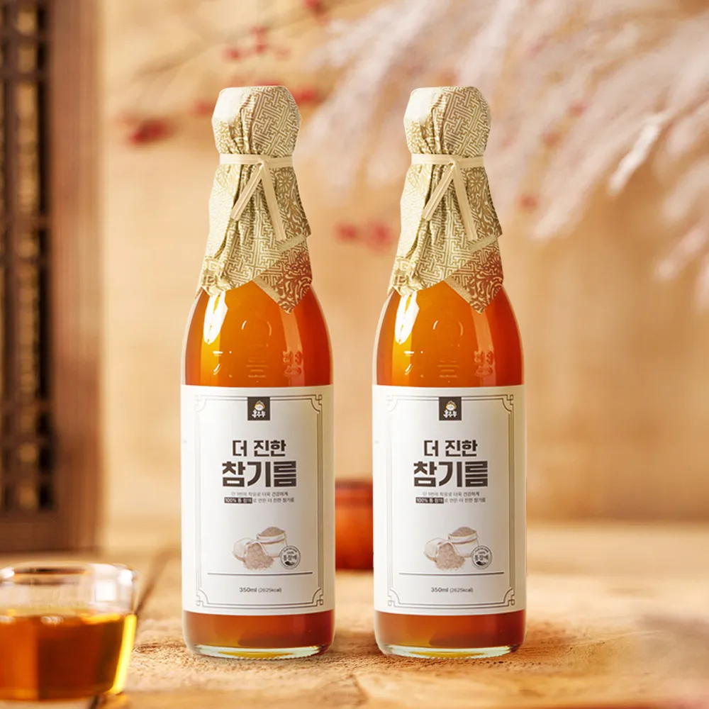 산지로드 홍주부 더 진한 참기름, 350ml, 2병