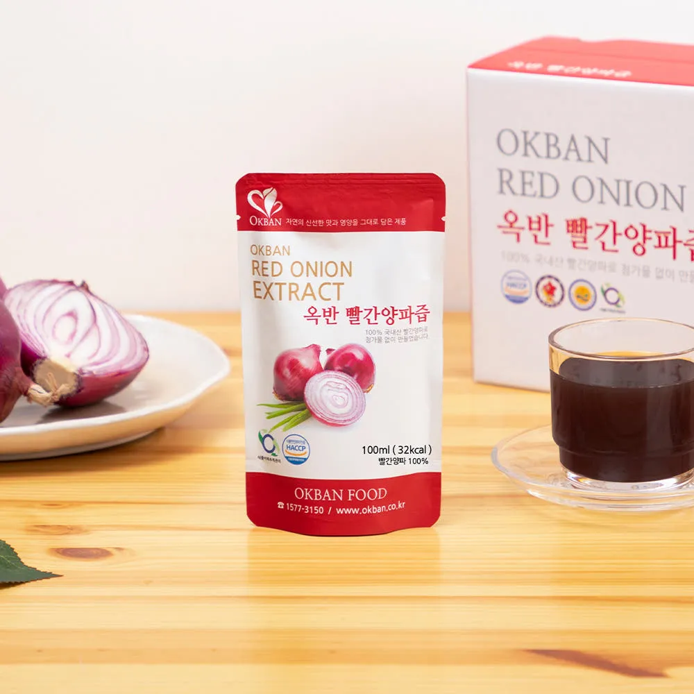 옥반식품 빨간양파즙 무안 자색양파즙 100ml x 30포 x 4박스 (총 120포)