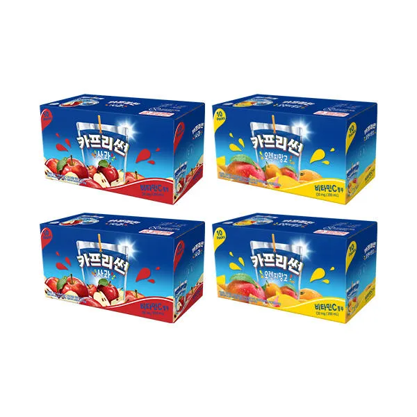 [11번가] 카프리썬 사과 200ml, 10입 , 2개 + 오렌지망고 200ml, 10입 , 2개 (총 40개)