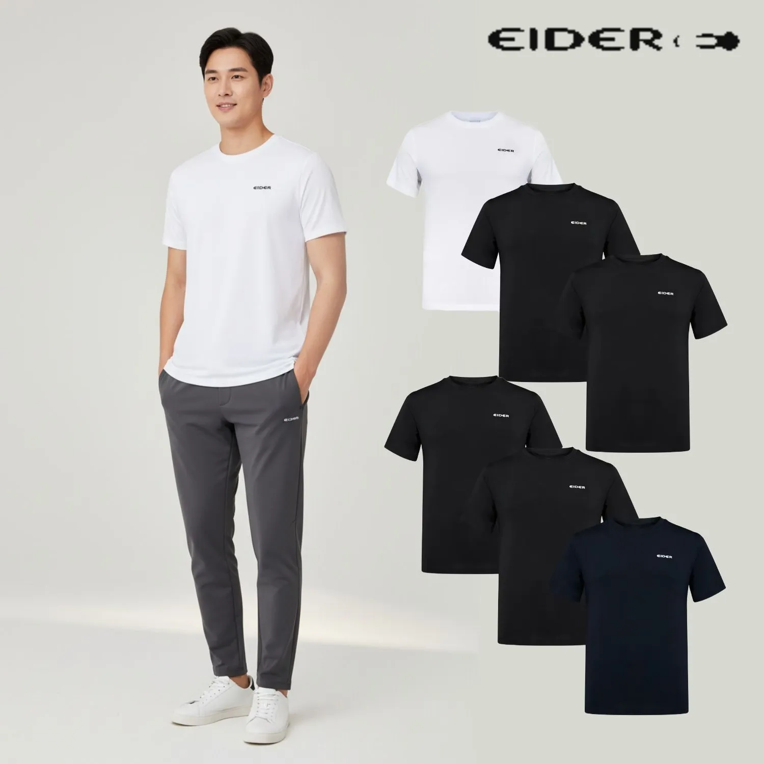 [아이더]POP ON 3PACK 반팔 라운드 티셔츠 DMM26296