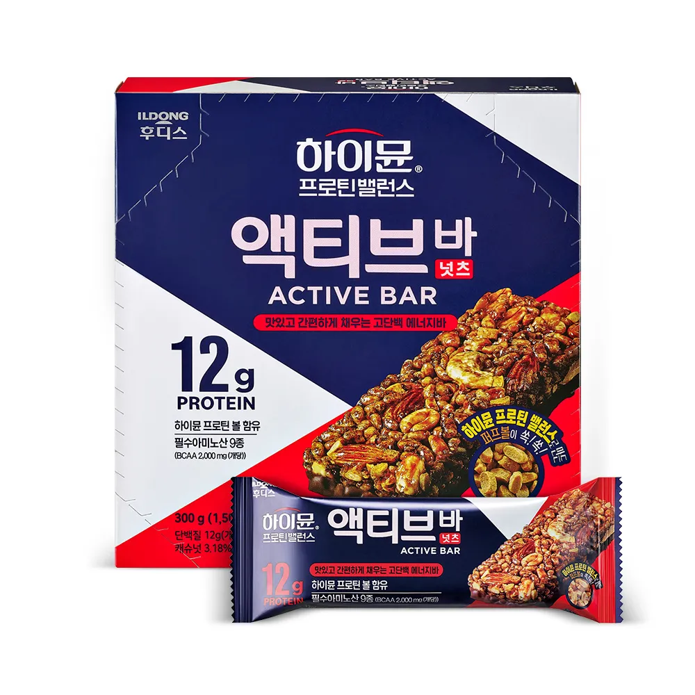 하이뮨 프로틴 액티브 바 ,12g ,6개입, 1박스
