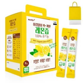 (총 180포) 1+1 뉴트리플라이 아낌없이 꽉 짜낸 100% 유기농 레몬즙 하루한포 대용량 + 쇼핑백