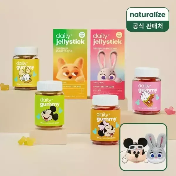 [11번가] [내일도착]디즈니 비타민 꾸미 /젤리스틱 6종 선택 (멀티/비타민C/유산균/애사비 외) +인형키링