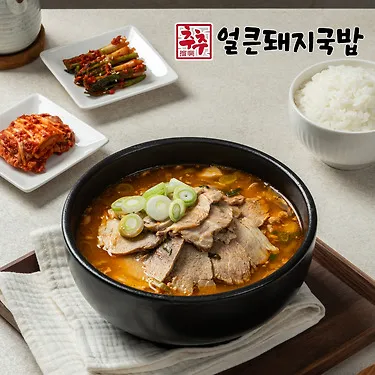 추추얼큰돼지국밥 500g 5팩 / 2세트 주문시 1팩 증정 수육 가득한 해썹인증 HACCP 돼지국밥