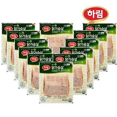 하림 밥에 싸먹는 담백한 닭가슴살 햄! 43g 12봉