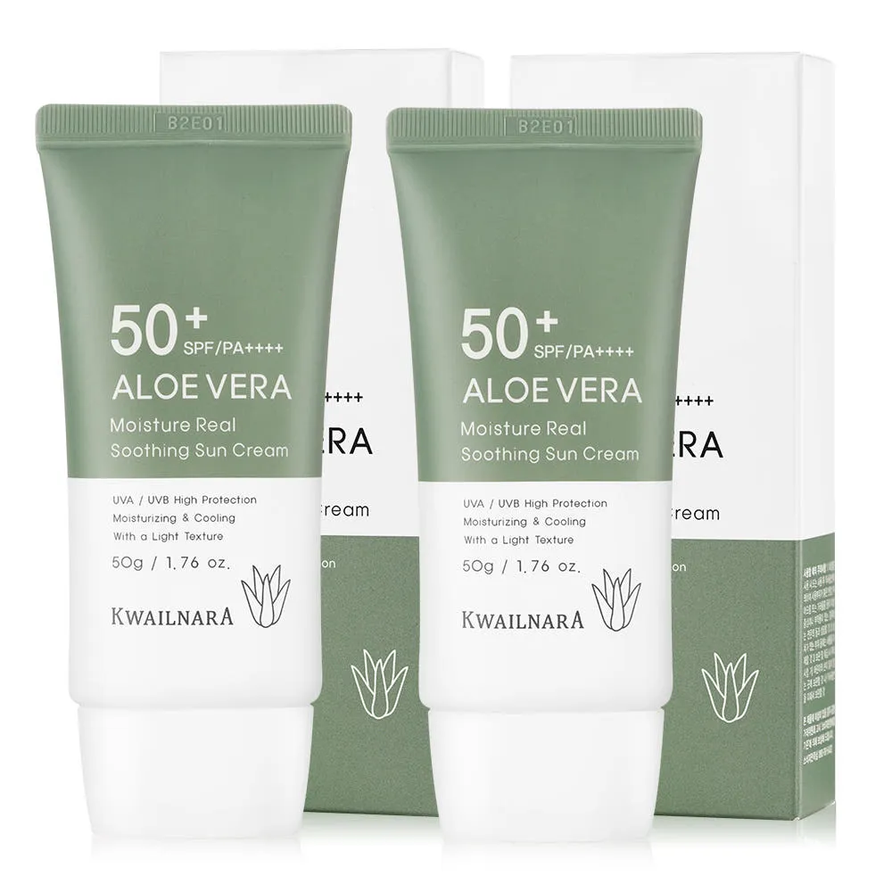과일나라 알로에 선크림 SPF50+ PA++++ 자외선차단제 백탁없는 50ml, 2개 : 코스메이트