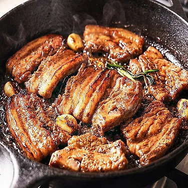 [꿀 &청귤숙성] 삼겹 박포갈비 500g / 7mm 수제칼집 / 육함량 70%