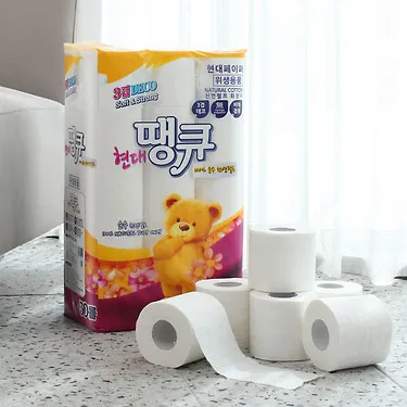 [오늘출발](1+1)땡큐화장지 천연펄프3겹데코16M 30롤+30롤(이중포장)물에잘녹는비데겸용 두루마리 로션티슈 각티슈