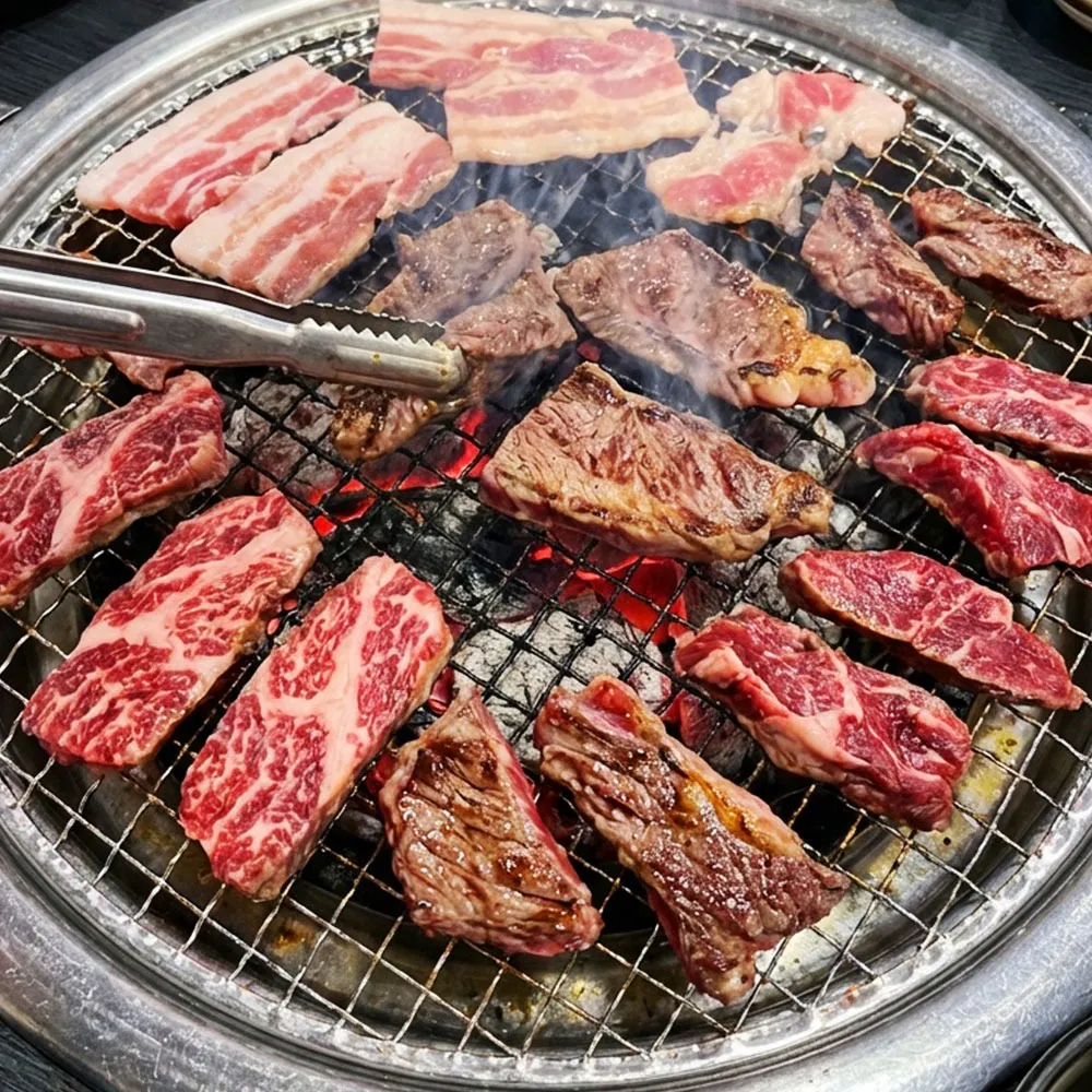 소고기 한판 모듬, 우삼겹 500g + 갈비살 200g + 부채살 300g, 1kg, 1세트