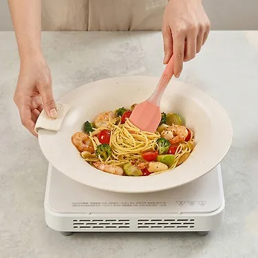 코코에르 IH 쿡 앤 플레이팅 팬2종(낮은팬+깊은팬)+실리콘 내열손잡이 4P