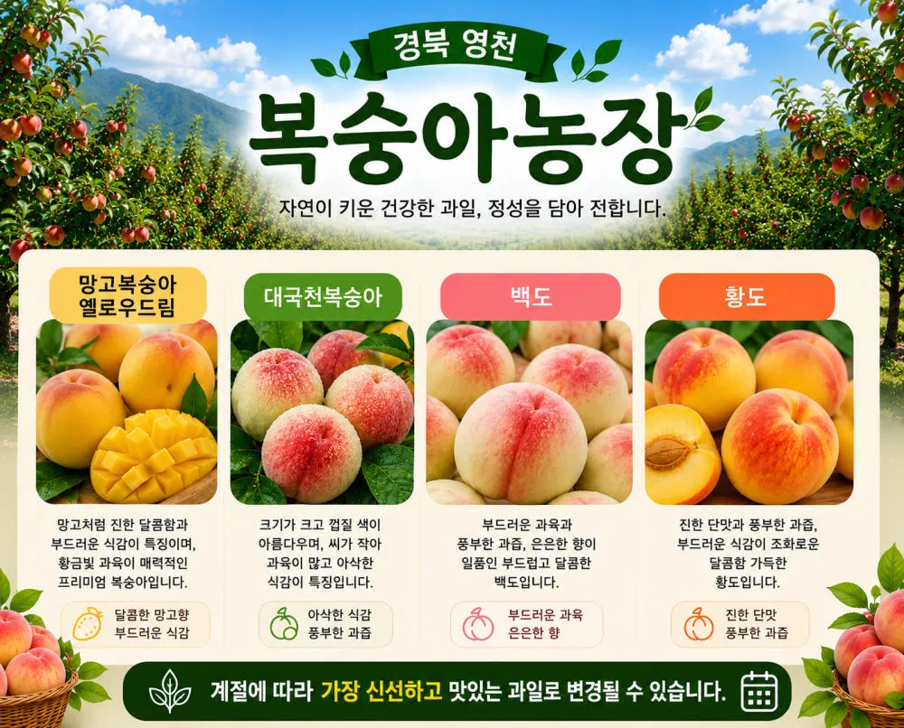 복숭아 후회없는 선택을 하신겁니다 당도보장합니다 : 온기멀티샵