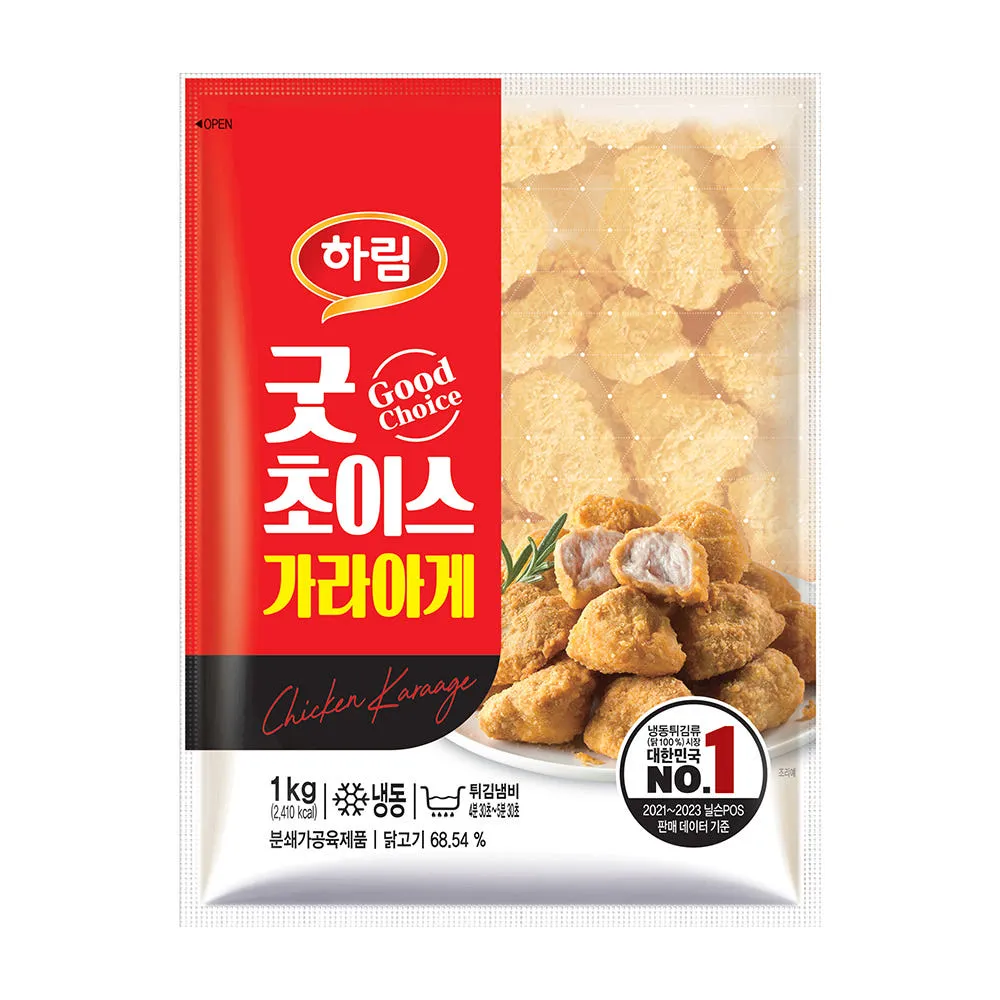 하림 가라아게 1kg 1봉 굿초이스 순살치킨 용가리치킨 : 닭고기몰