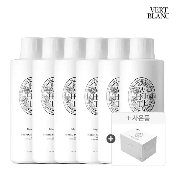 [11번가] [3+3+신제품 증정]베르블랑 아기 섬유유연제 본품/리필 1L 6개+이염방지시트 100매 증정