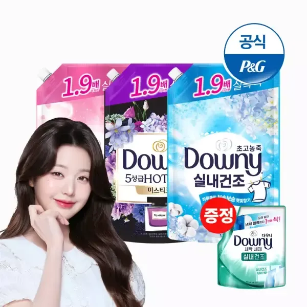 [11번가] 다우니 실내건조 1.35L/1.6L 3개 + 200ml 유연제 1개 증정