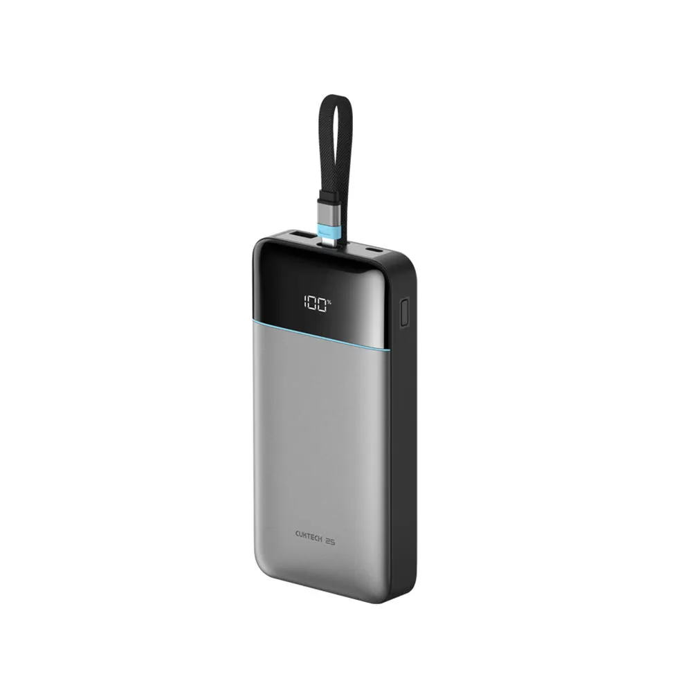 쿡테크 25 SE 파워뱅크 25000mAh 100W 고속충전 대용량 기내반입 일체형 보조배터리（전력 표시）