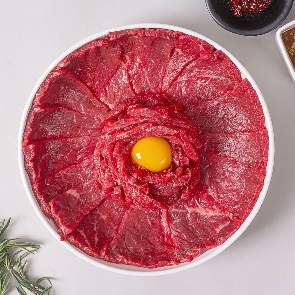 [열광한우][딜크릿][열광한우]저지방 한우 육회 200g+육사시미 200g 세트 : 롯데ON