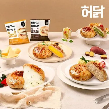허닭 닭가슴살 함박스테이크 4종 혼합 18팩
