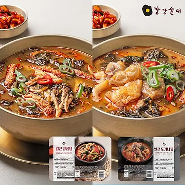 [강강술래] 얼큰 양곰탕 1kg + 얼큰 도가니탕 1kg