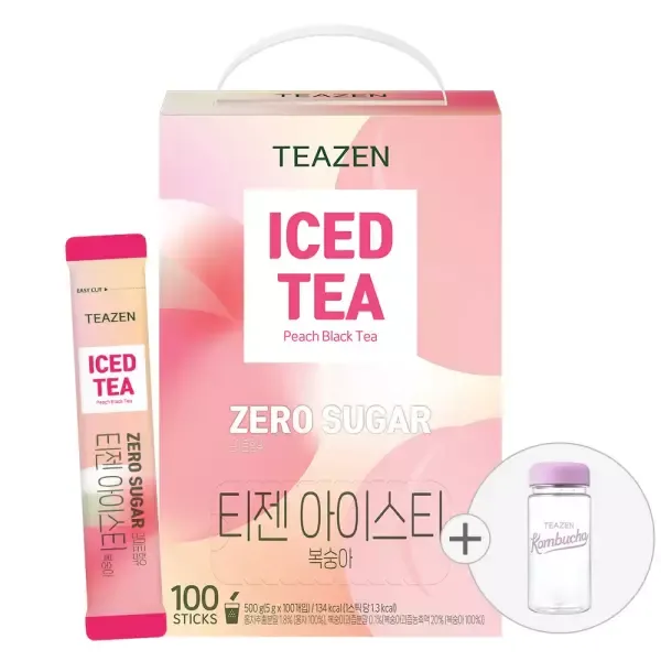 [11번가] [심야마트] 티젠 제로슈가 아이스티 복숭아 100T+보틀