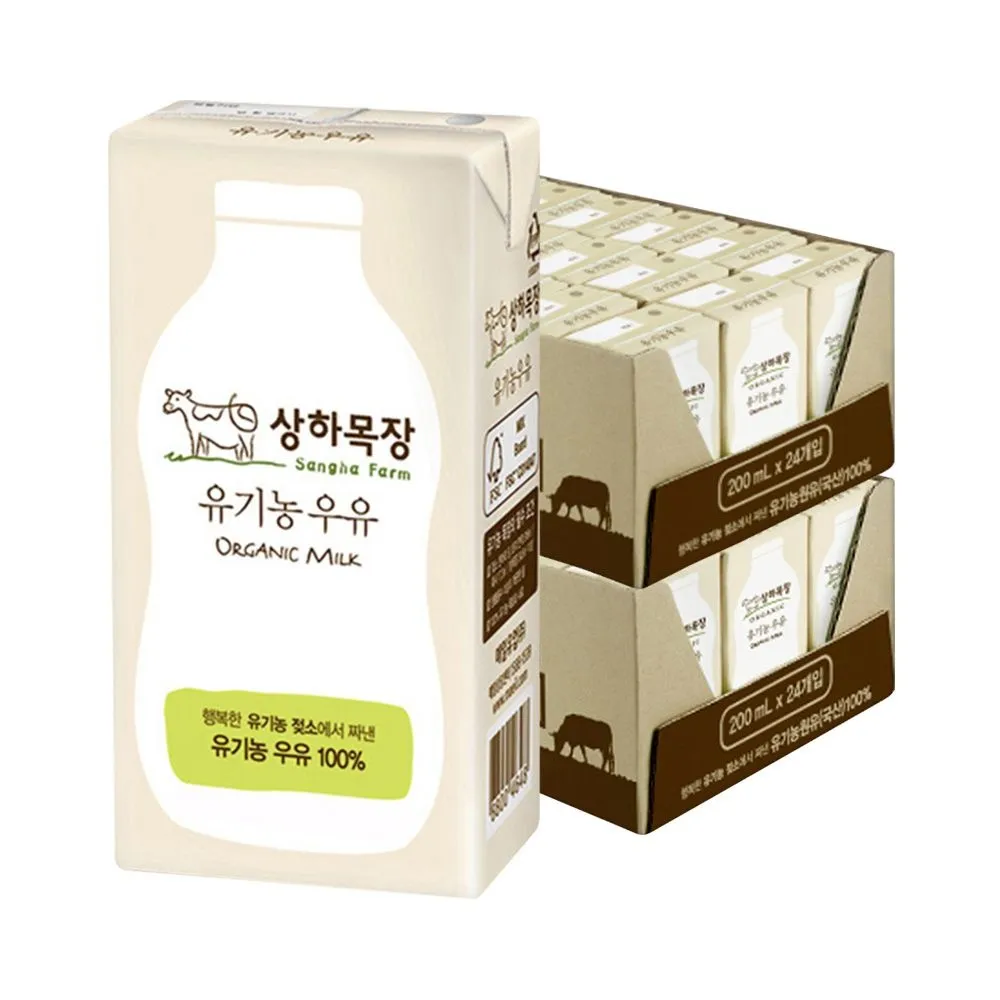 [상하목장][딜크릿] 상하목장 유기농 멸균 우유 200ml 48팩 : 롯데ON