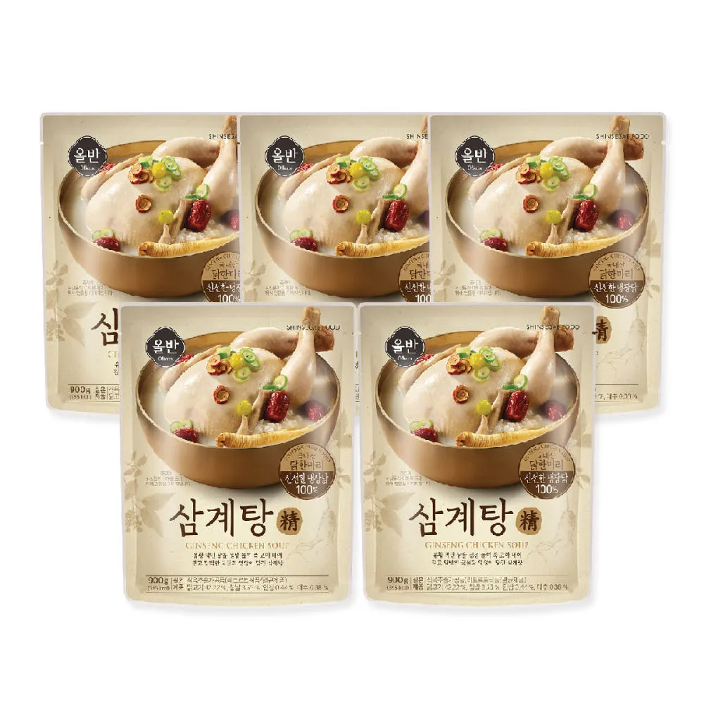 신세계푸드 올반 삼계탕 정 900g 5팩