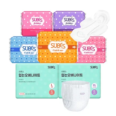 캐치미 생리대 및 팬티라이너 1+1 구성