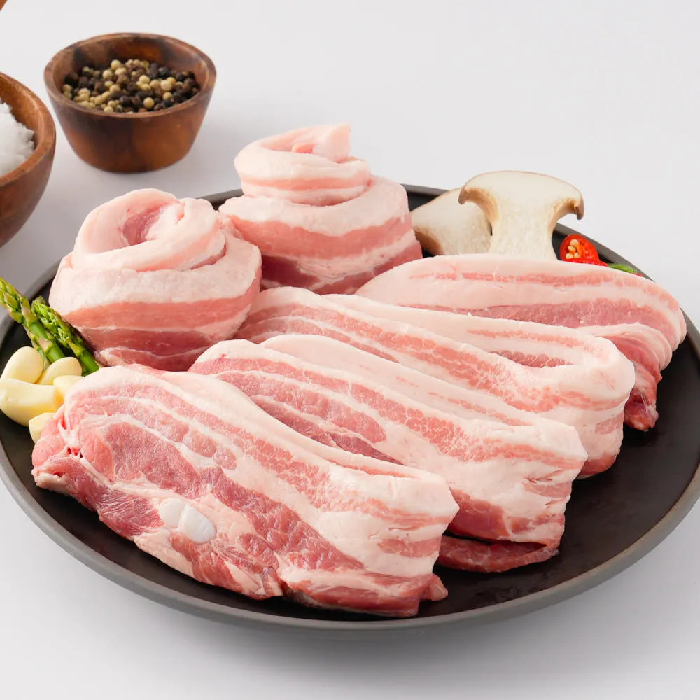 [농할쿠폰] 땡큐파머스 국내산 한돈 냉장 삼겹살 구이용 숯불용 보쌈용 1kg