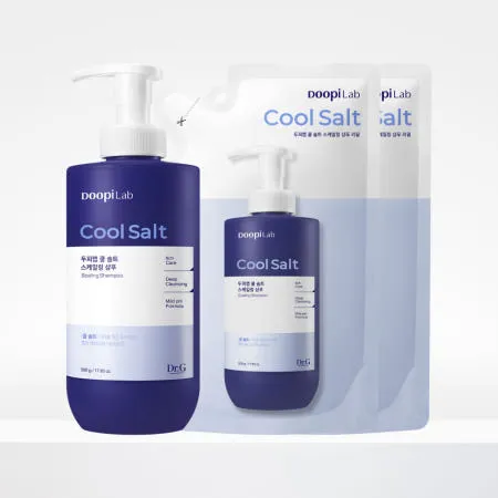 닥터지 두피랩 쿨 솔트 스케일링 샴푸 500g + 리필 500g x 2개