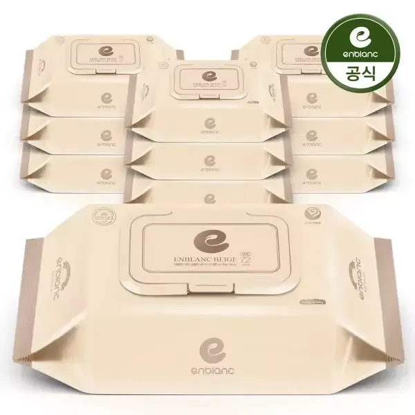 [T day]앙블랑 아기물티슈 70고평량 세이프 베이지 캡형 72매X10팩 N-GC10-모바일 11번가