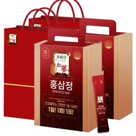 6년근 홍삼정 원데이타임 스틱 100포 x 2세트 (총 200포) + 쇼핑백 증정