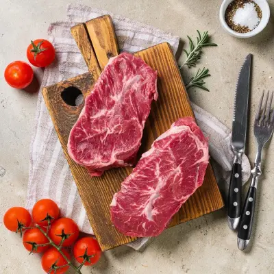 [바라던]호주청정우 블랙앵거스 스테이크용 부채살400g x 1팩 + 소스증정