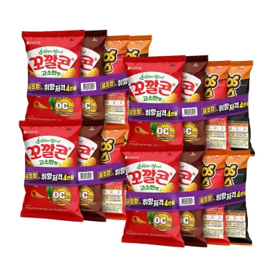 [롯데웰푸드] 꼬깔콘 치토스 4번들 188g x 4개 군옥수수 고소한 매콤달콤 스모키바베큐