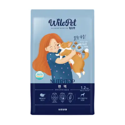 [윌로펫] 말랑육즙 강아지 소프트사료, 면역/항산화, 1.2kg, 1개
