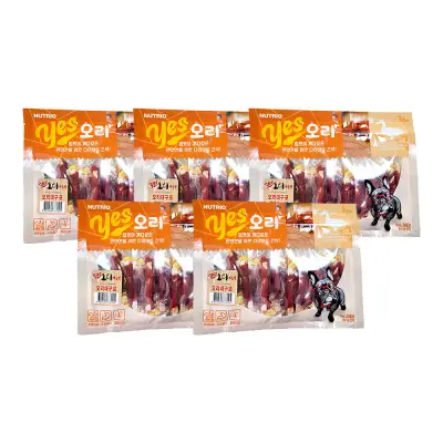 [강아지] 간식 기획구성 봉지 예스 오리대구포, 300g, 5개