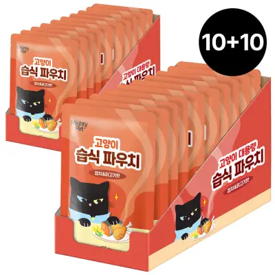 [마이티펫] 고양이 습식 파우치 혼합맛 (참치&닭고기맛, 참치&연어맛, 참치맛), 85gx18pack