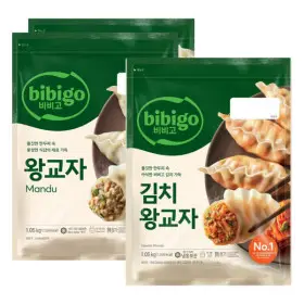 비비고 왕교자 1.05kg 2개 + 김치왕교자 1.05kg 1개