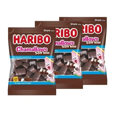 [하리보][APP전용] 하리보젤리 초코 마쉬멜로우 소프트키스 200g x 3봉세트