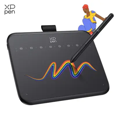 [XPPen] Deco 640 그래픽 태블릿 16K 압력 레벨 16x9cm 드로잉 영역 8개 키 60도 틸트 지원 OSU 게임 안드로이드 윈도우 맥 호환